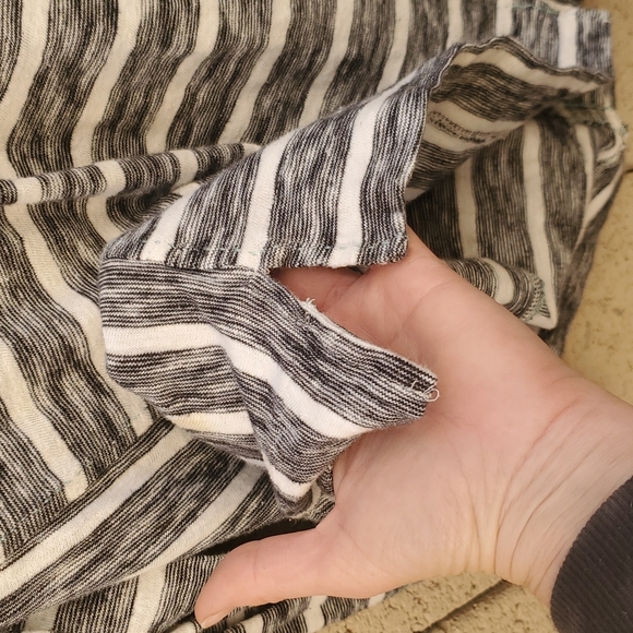 Anthropologie By 9-HI5 STCL Long Sleeve Back Tie Striped Top. - Picture 4 of 10